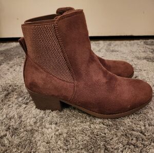 Brown Suede Ankle Boots